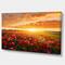 Designart - Beautiful Poppy Field at Sunset - Abstract Wall Art Canvas